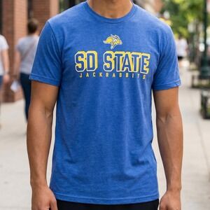 Rivalry Threads SD State Jackrabbits Mens Heather Blue Graphic T-Shirt SDSU
